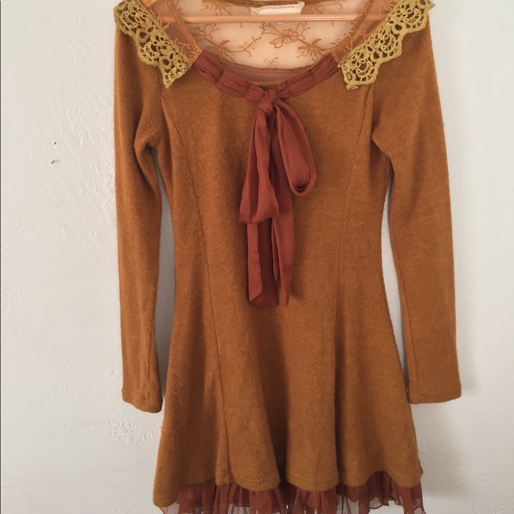 Anthropologie Retro Lace Vintage Dress